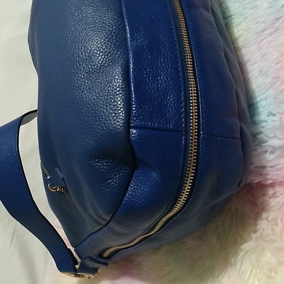 Authentic Laggo Genuine Blue Leather Hobo Shoulder Bag - Picture 9 of 16